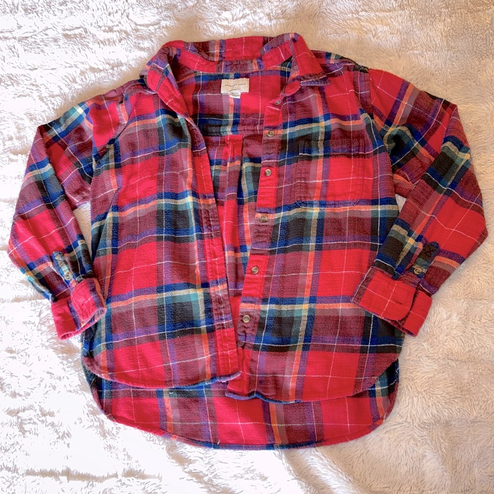 American eagle Plaid button down